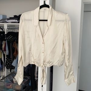 Wilfred silk blouse from Aritzia